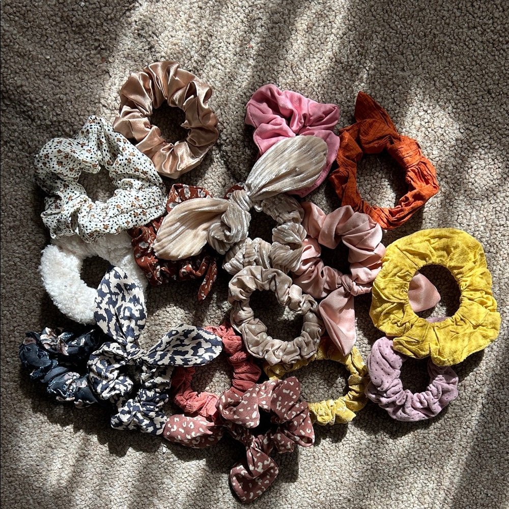 Colorful Hair Scrunchies Set